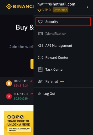Binance -salasanan vaihtaminen tai palauttaminen 2 Rahoittaa turvallisuutta