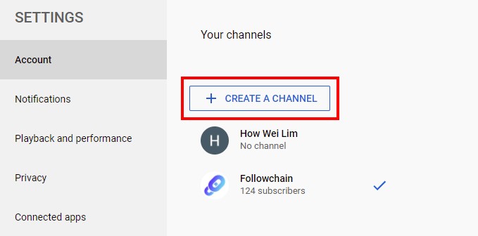 Kuinka luoda toinen YouTube -kanava samalla sähköpostilla