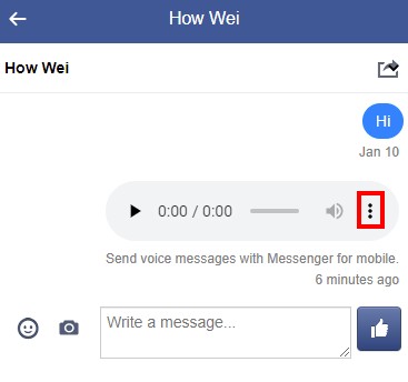 Lataa Facebook Messenger -ääniviesti