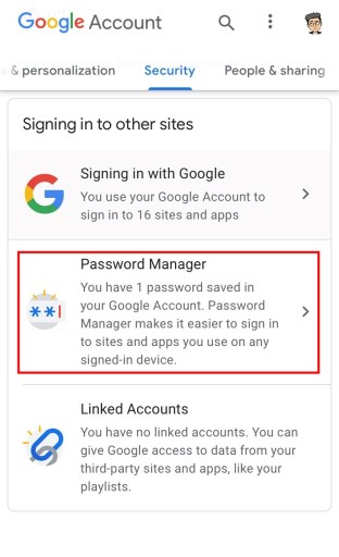 Google Password Manager