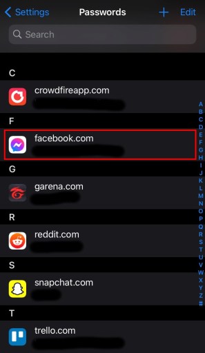 Kuinka nähdä Facebook-salasana iPhonessa