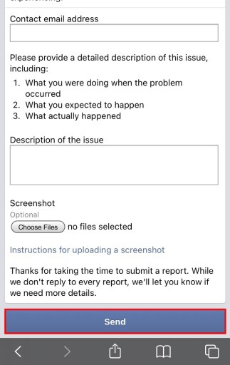 Kuinka korjata "Saimme tietosi" Facebookissa 3 Facebook yhteydenottolomake