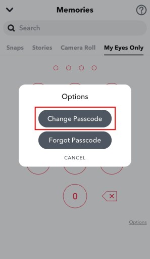 Kuinka vaihtaa My Eyes Only -salasana Snapchatissa