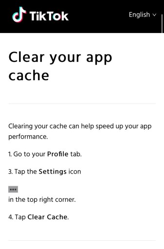 Kuinka tyhjentää TikTokin välimuisti
