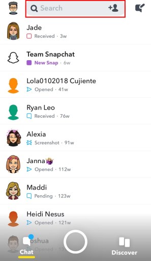 Kuinka kasvattaa Snapchat-pisteitäsi vuonna 2021 2 Snapchat-haku