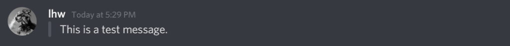 Discord yksirivinen lohkolainaus