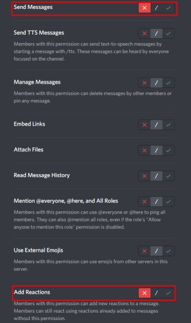 Discord-kanavan käyttöoikeudet