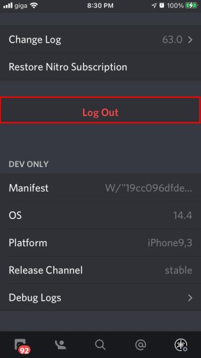 Kuinka kirjautua ulos Discord Mobilesta 2 Kuinka kirjautua ulos Discord Mobilesta
