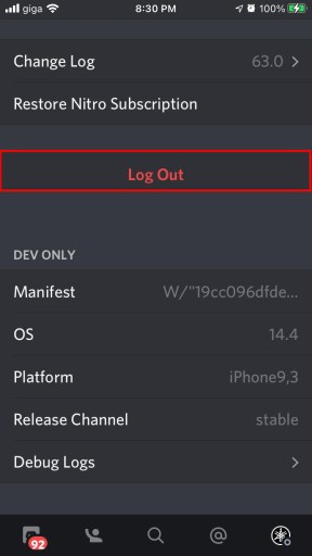 Kuinka kirjautua ulos Discord Mobilesta