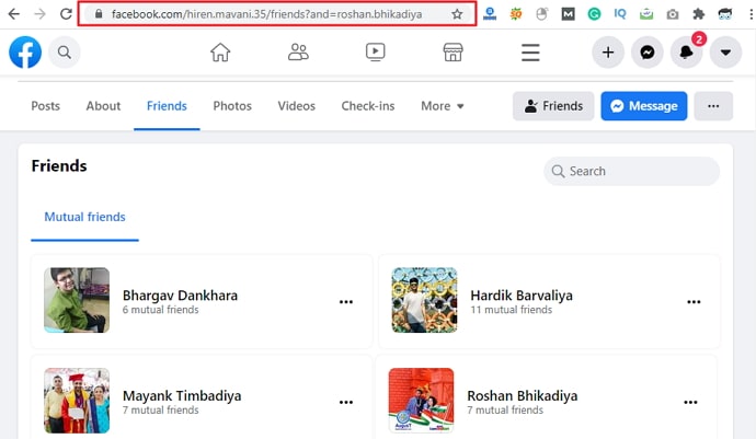 nähdä jonkun piilotetun ystävälistan Facebookissa