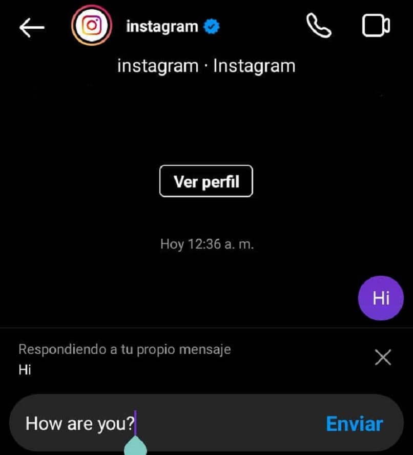 citar mensaje instagram