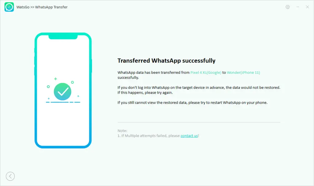 Kuinka siirtää WhatsApp Androidista iPhoneen? Ohita iOS-sovellus 6 itolab watsgo - siirtää WhatsApp Androidista iPhoneen onnistuneesti